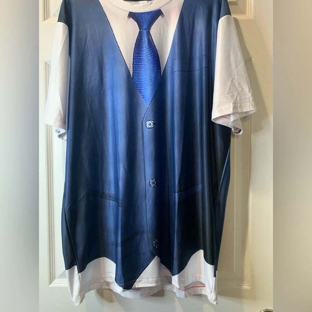 Mens Goofy Tuxedo Style T Shirt - Picture 2 of 6